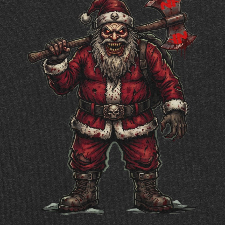 Santa Clause Unisex Tee, Black, close-up