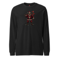Santa Clause Unisex Long Sleeve Tee, Black Heather, flat front
