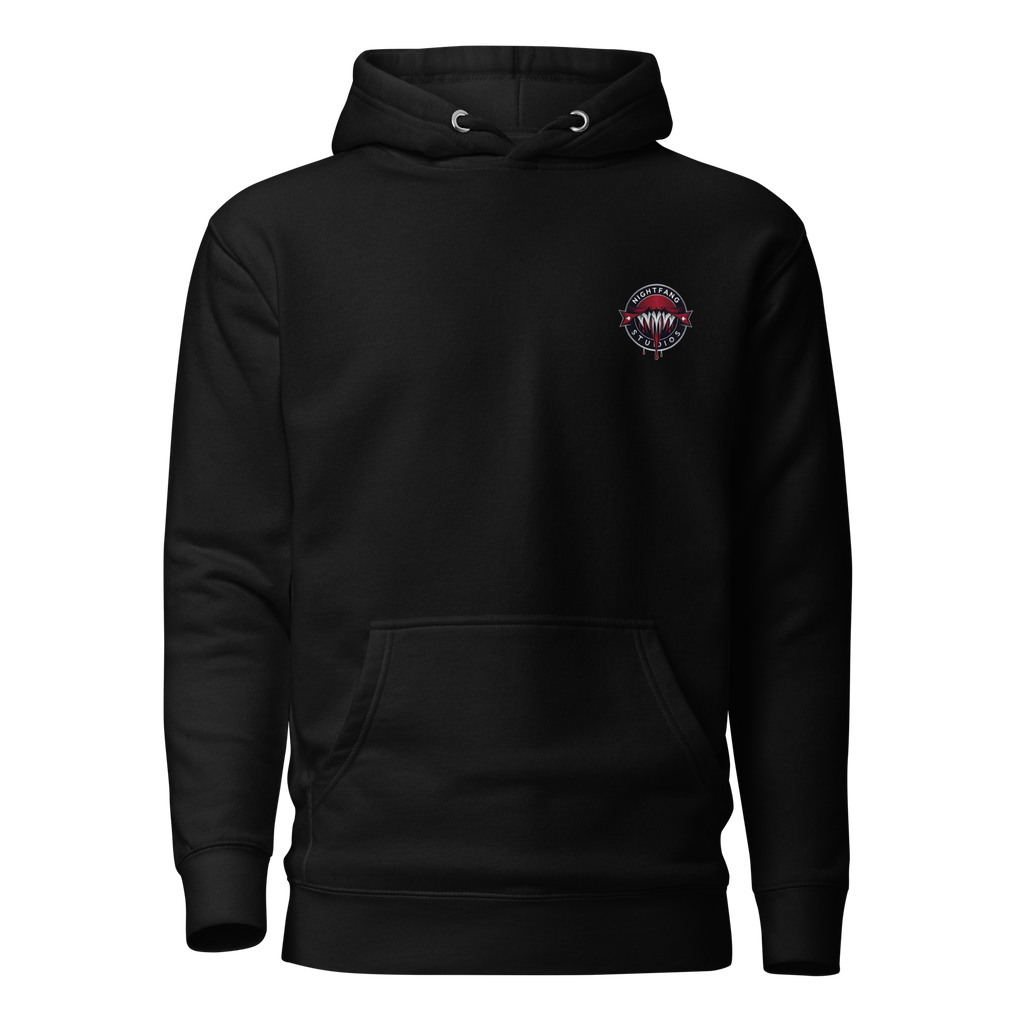 Santa Clause Signature Front & Back Unisex Hoodie, Black, flat front