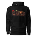Santa's Wicked Workshop Unisex Hoodie, Black, flat front