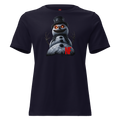 Horrible Snowman Women's Tee, Navy, flat front