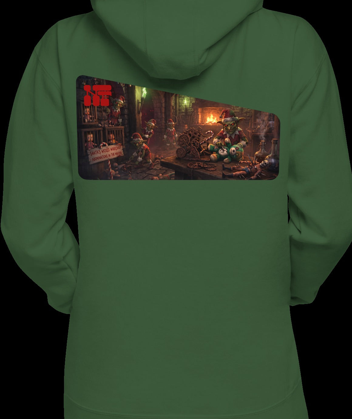 Santa's Wicked Workshop Signature Front & Back Unisex Hoodie