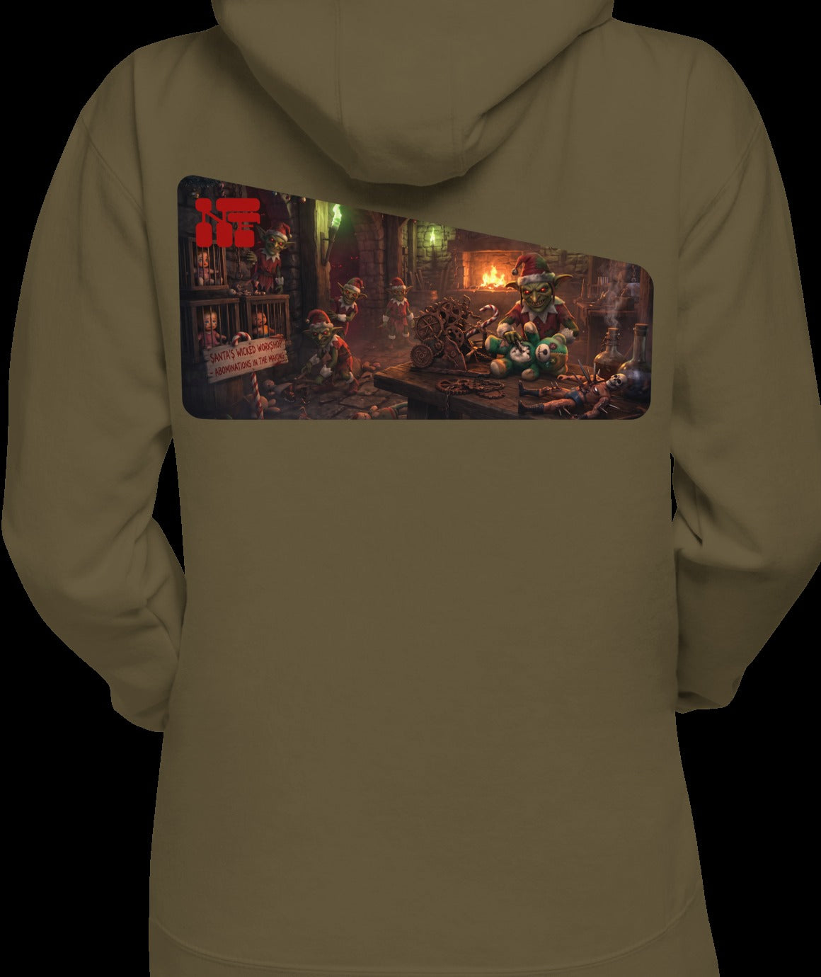 Santa's Wicked Workshop Signature Front & Back Unisex Hoodie